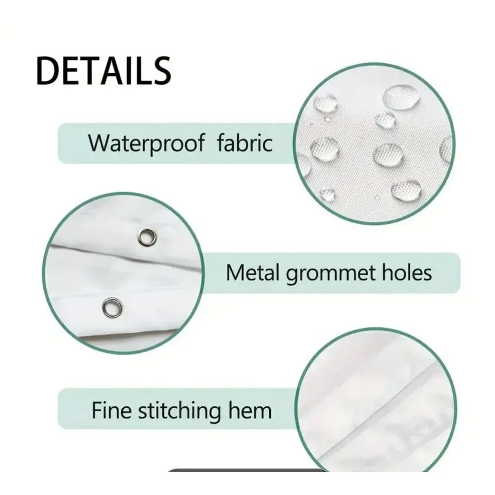 Cowboy Boots shower curtain & Bath Mat Set with Hooks - 4 Piece Collection weste